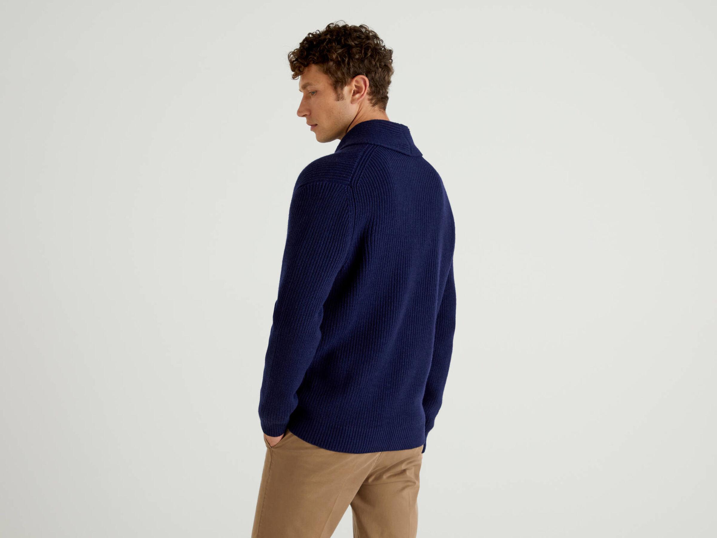 Кардиган мужской Benetton 132nu6001 XXL Синий - фото 2 Кардиган мужской Benetton 132nu6001 XXL Синий - фото 2