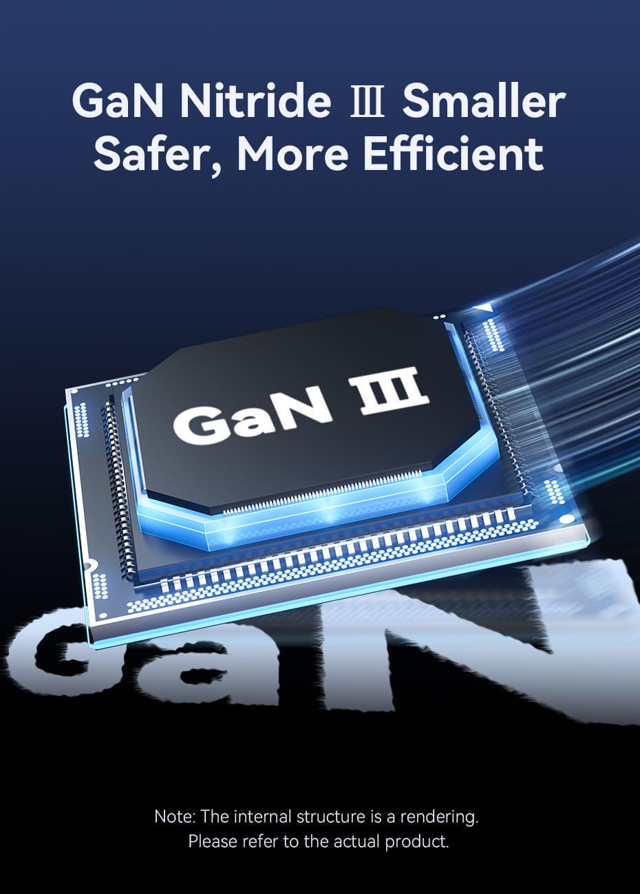 Зарядное устройство для Vention GaN III 2x Type-C/USB 65W 3-портовый A+2C быстрая зарядка Черный (FERB0-EU) - фото 6 Зарядное устройство для Vention GaN III 2x Type-C/USB 65W 3-портовый A+2C быстрая зарядка Черный (FERB0-EU) - фото 6