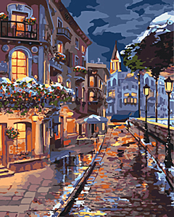 Картина по номерам Зимний городок 40х50 см (KHO3542)