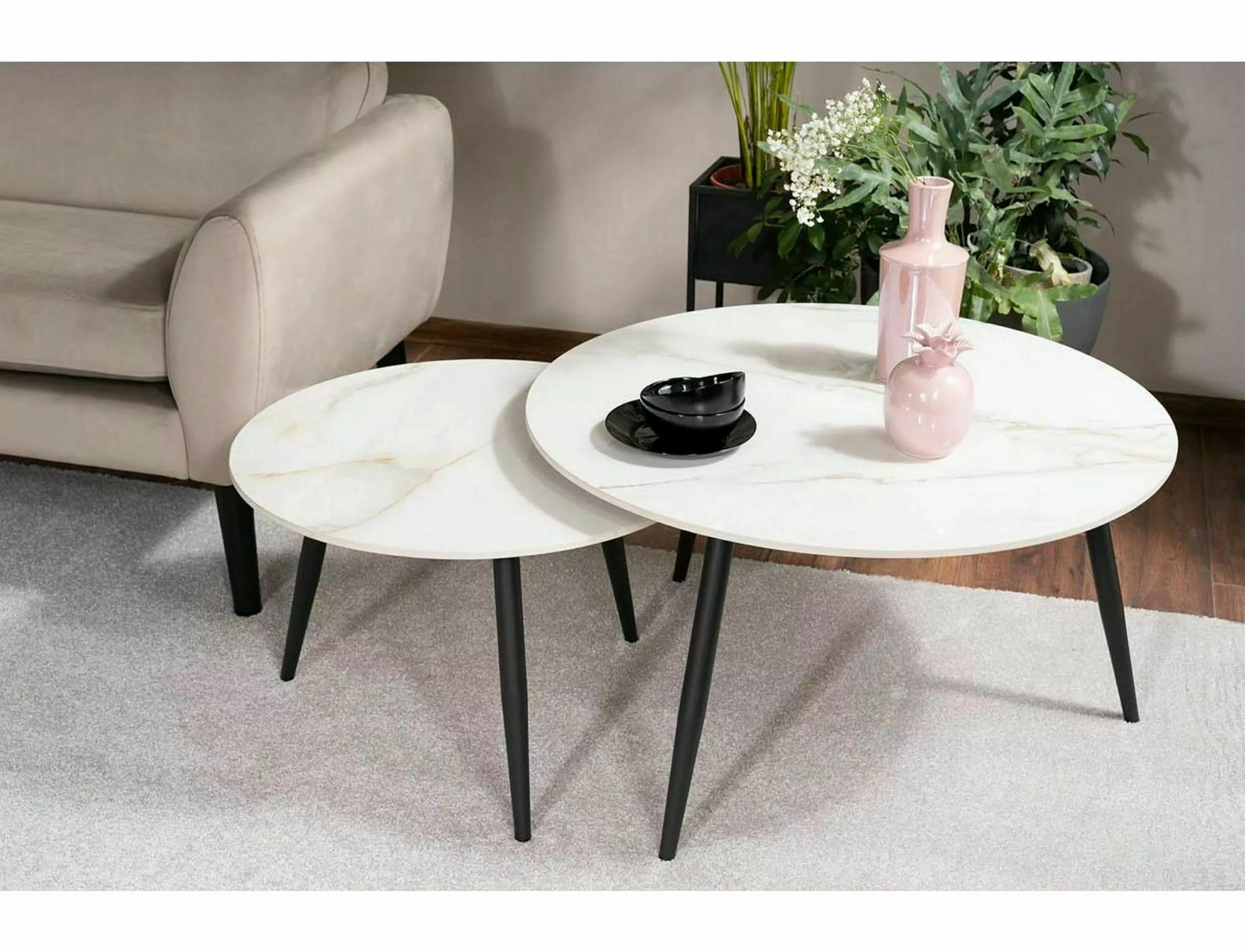 Журнальный столик Signal KORA D комплект 80/60 см Черный матовый/Белый (KORADBC) - фото 10 Журнальный столик Signal KORA D комплект 80/60 см Черный матовый/Белый (KORADBC) - фото 10