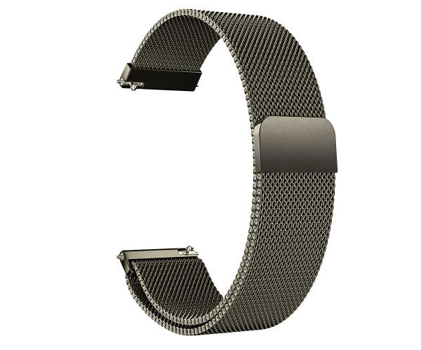 Ремешок Milanese Magnetic для смарт-часов Garmin Forerunner 570 42/22 мм Серый (50639)