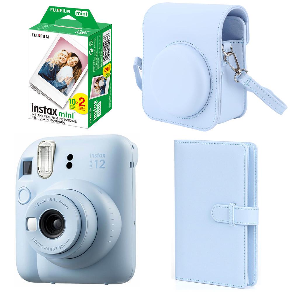 Подарочный набор Fujifilm Instax Mini 12 фотобумага 20 шт./чехол/фотоальбом 108 фото Голубой