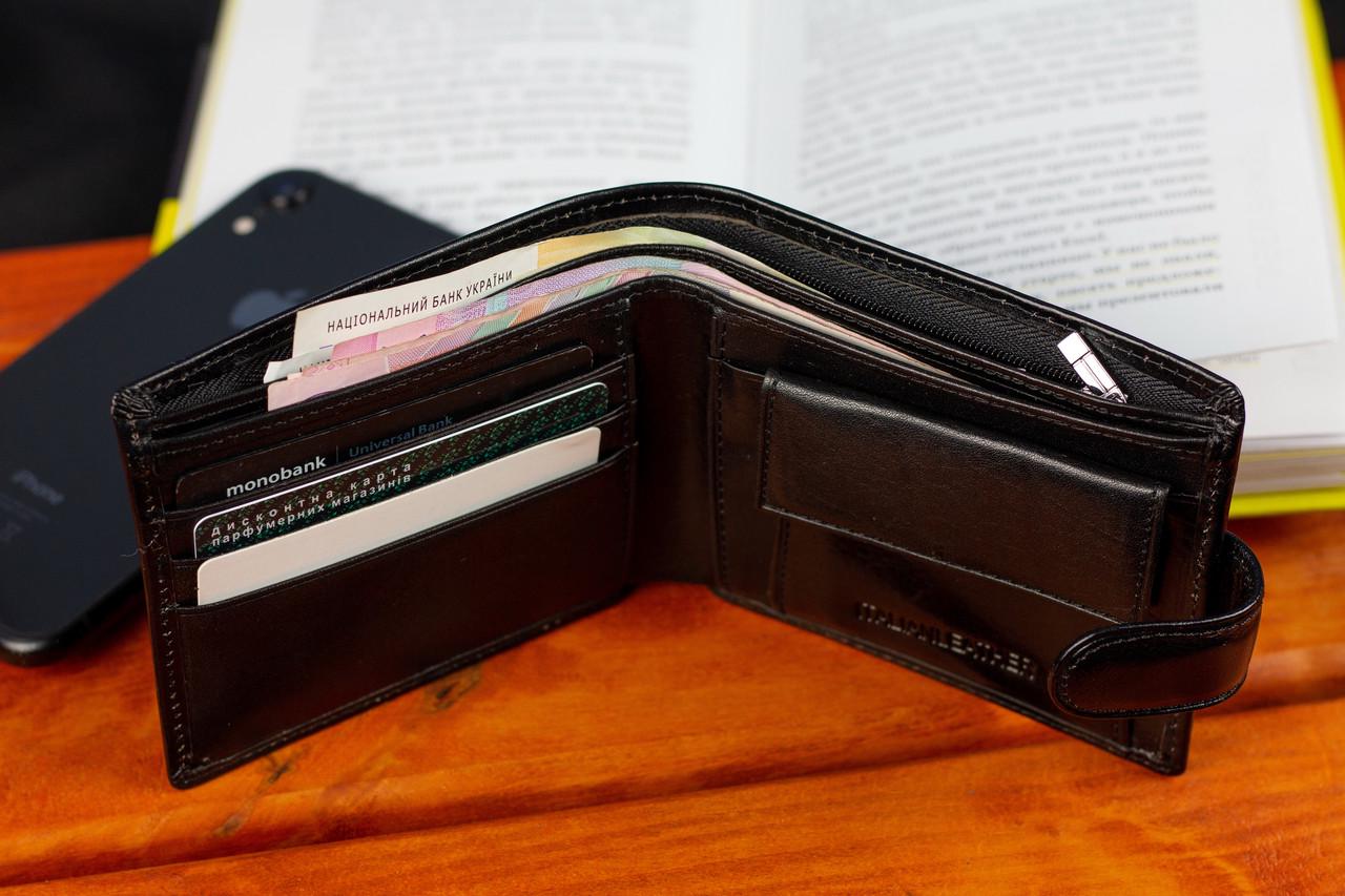 Портмоне мужское ST Leathe из натуральной кожи Черный (В104) - фото 10