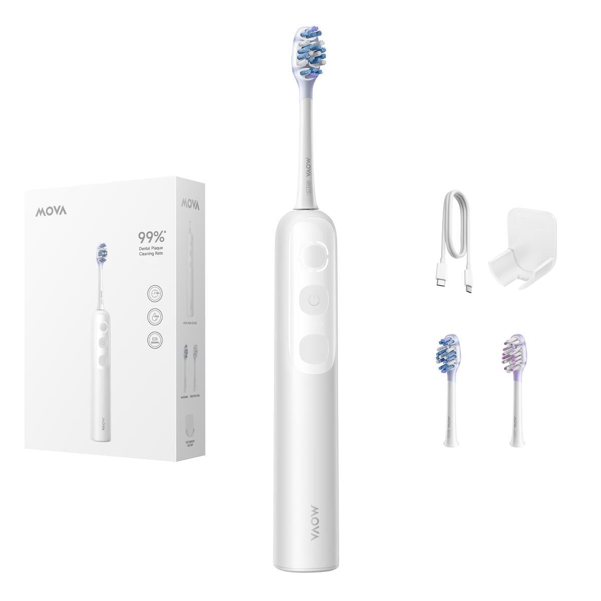 Зубна електрощітка Mova Fresh 10 37000 коливань/хв 4 режими IPX8 White (ATB22B)
