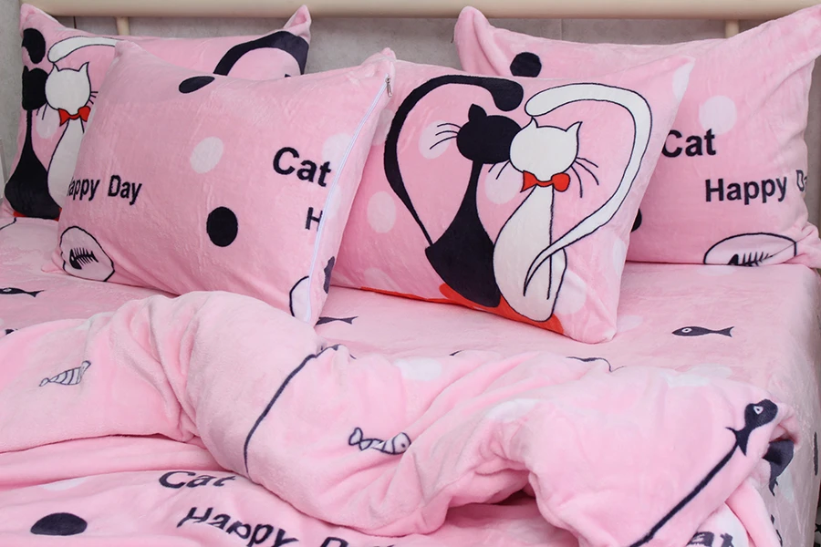 Комплект постільної білизни TAG Tekstil велсофт ALM1909 євро (18784) - фото 3 Комплект постільної білизни TAG Tekstil велсофт ALM1909 євро (18784) - фото 3