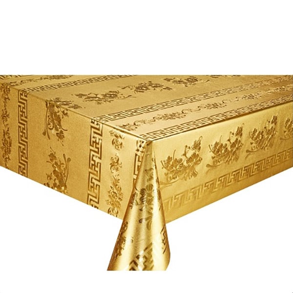 Клейонка ПВХ Stenson двостороння карбована 1,37х20 м Золотий МА-2204