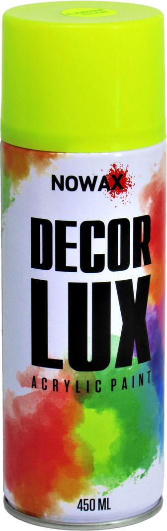 Автофарба Nowax Decor Lux флуоресцентна 450 мл Жовтий (0122380)