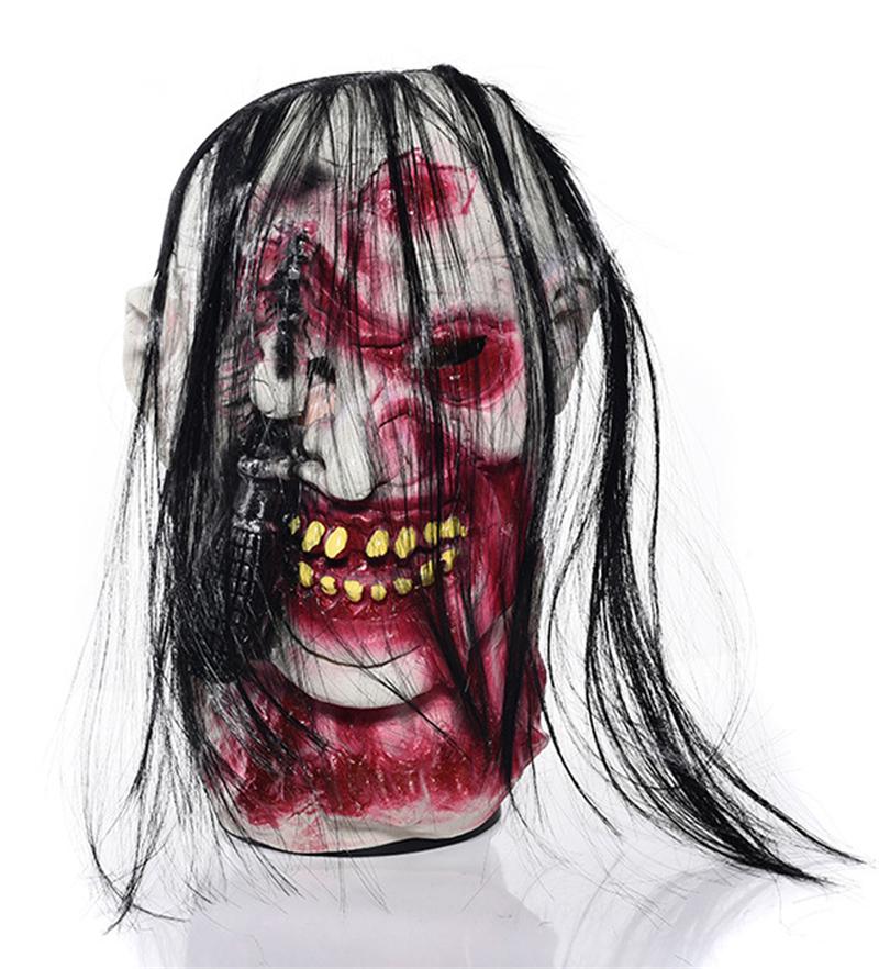 Маска Окровавленный Зомби из латекса на Хэллоуин ручной работы (WSZS11890)
