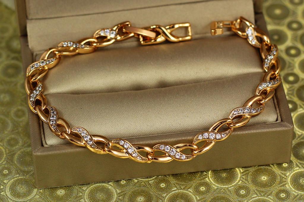 Браслет Xuping Jewelry Калето 21 см х 6 мм Золотистый (2312612418)