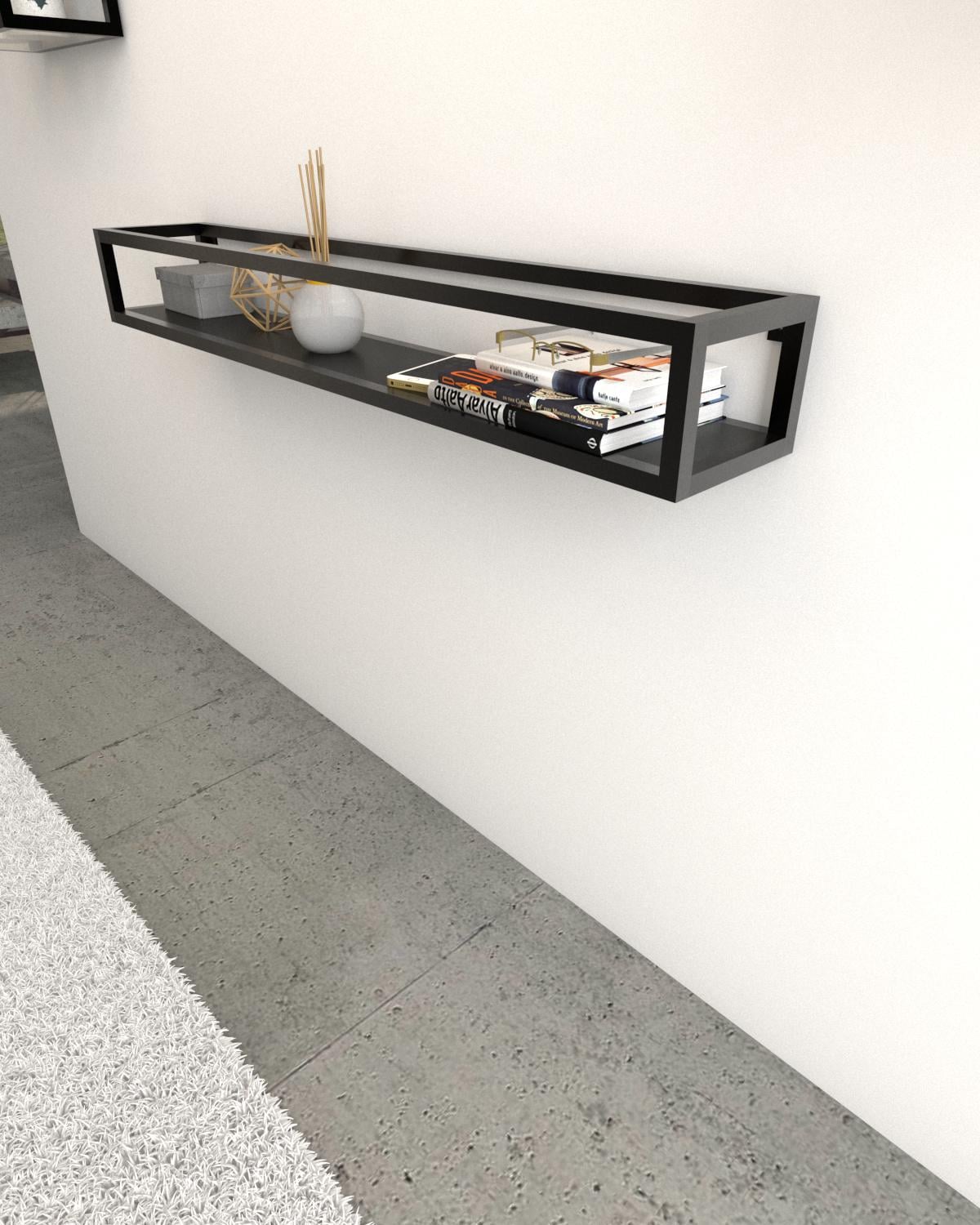Полка настенная EcoLoft Линеари DSP-1371-5 в стиле черный лофт (32169492)
