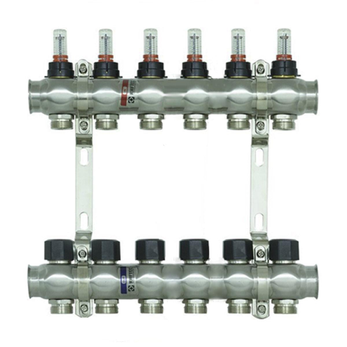 Коллектор Raftec с расходомерами 1"х6 (SW-55867)