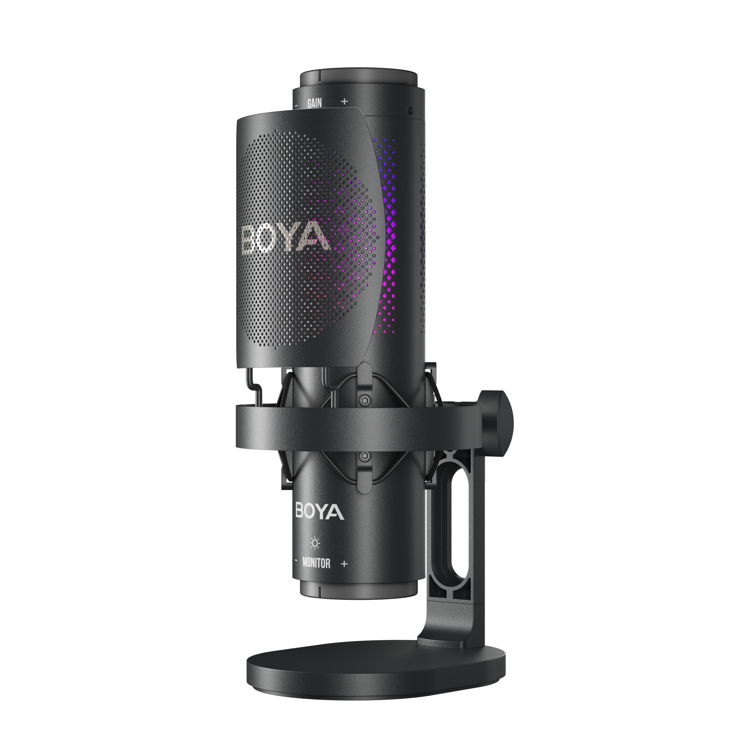 Микрофон BOYA K9 для блоггеров с RGB подсветкой (51003)