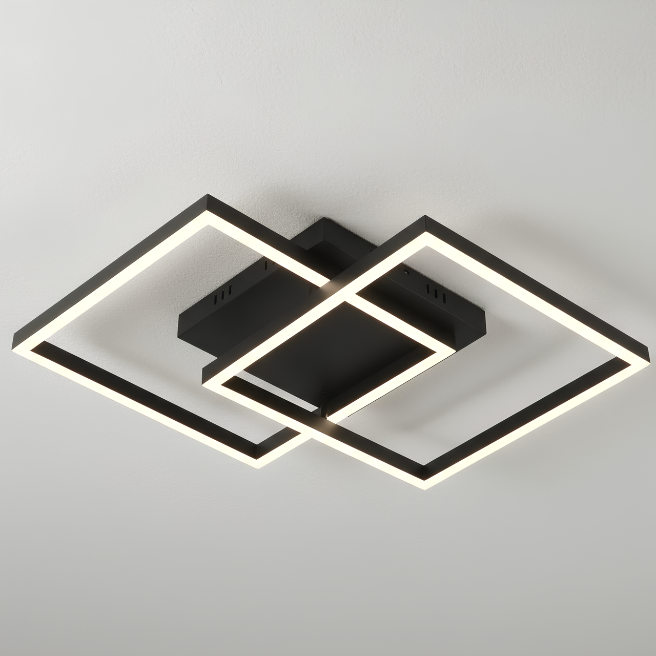 Люстра светодиодная Valeso 43W в современном стиле 3000-6000K Черный (LP-DA10457 BK)