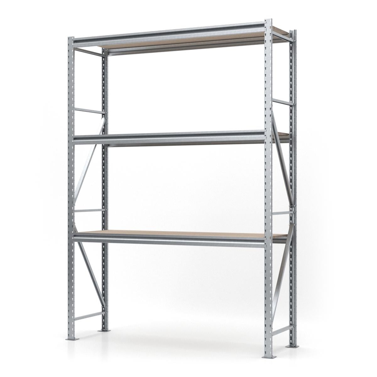 Стелаж PIN Special металевий оцинкований 3 полиці із шліфованого ДСП 2000х1890х600 мм