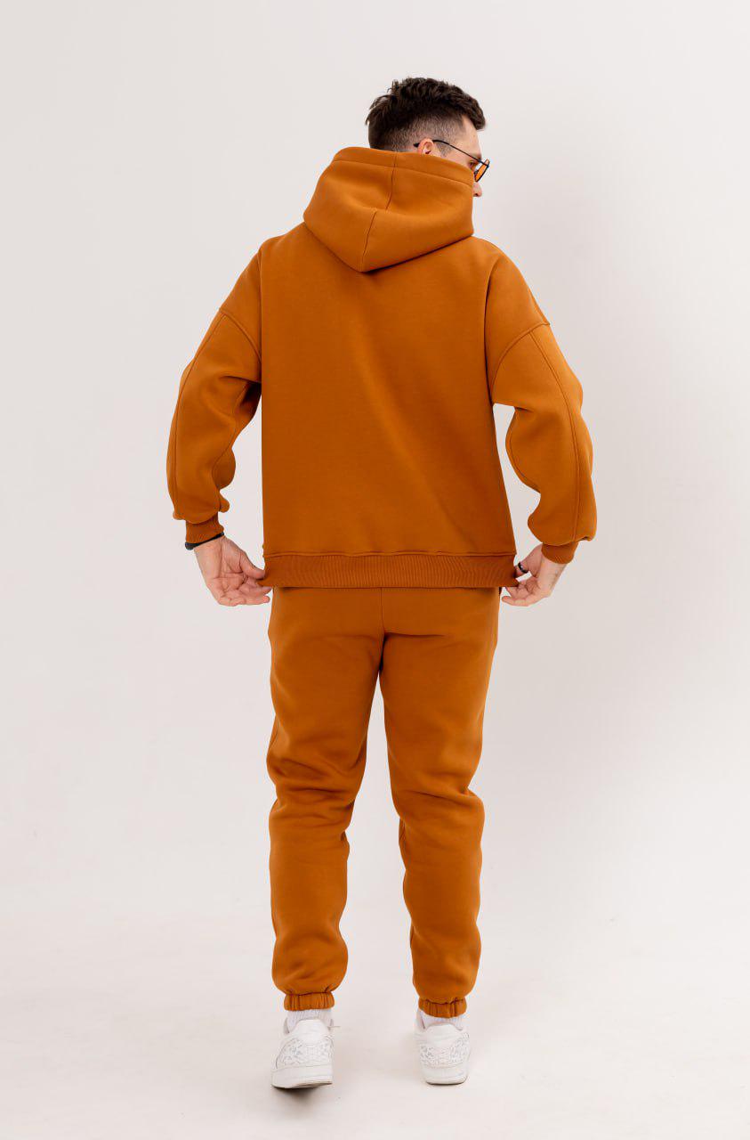 Спортивний костюм чоловічий Oversize Demi з начосом L/М Помаранчевий (BL7390-885) - фото 2 Спортивний костюм чоловічий Oversize Demi з начосом L/М Помаранчевий (BL7390-885) - фото 2