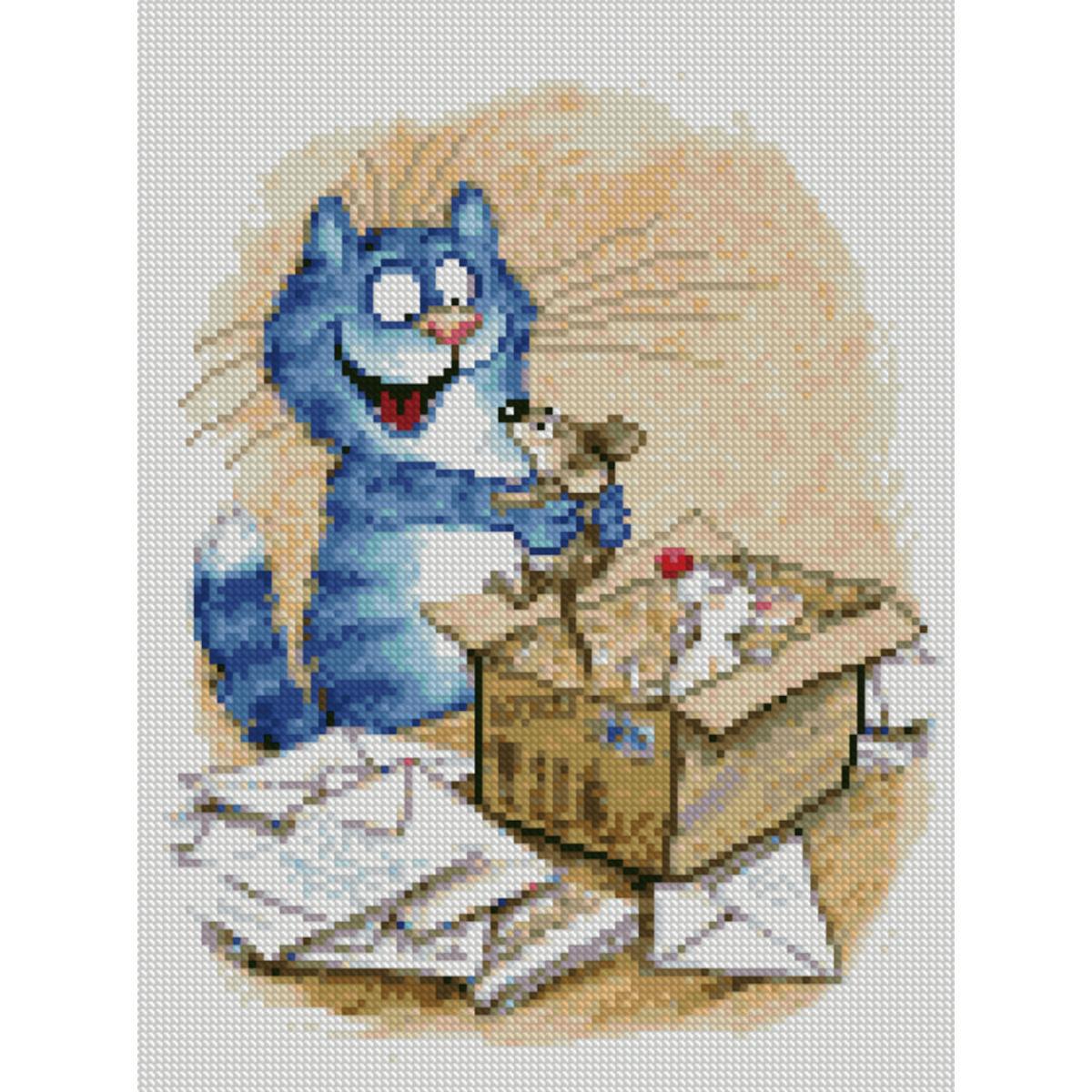 Алмазная мозаика Strateg Интересная посылочка 30х40 см (Str-HX083)