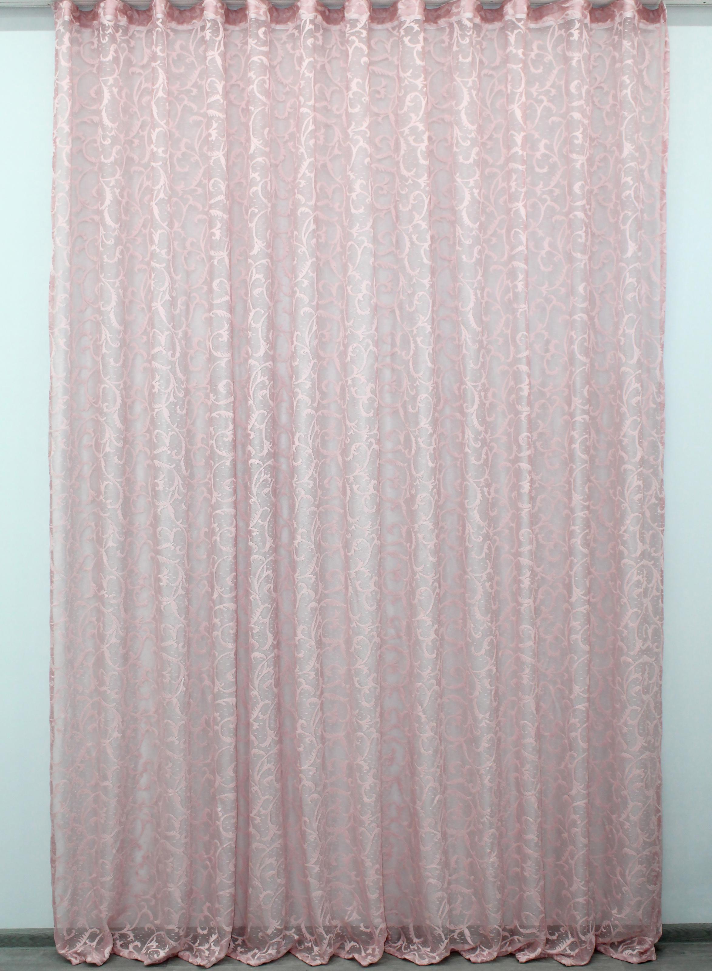 Тюль VR-Textil 1092т жаккард 300х270 см Розовый (40-860) Тюль VR-Textil 1092т жаккард 300х270 см Розовый (40-860)