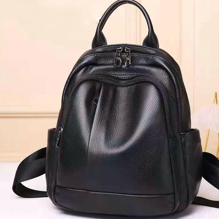 Рюкзак женский кожаный Tiding Bag Черный (GLD-2178)