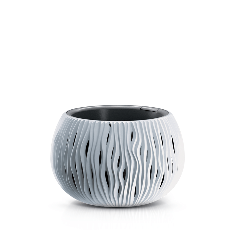 Vaso Pensile Prosperplast Sandy Bowl - Fioriera Con Inserti, Grigio, Resistente Al Gelo - 5