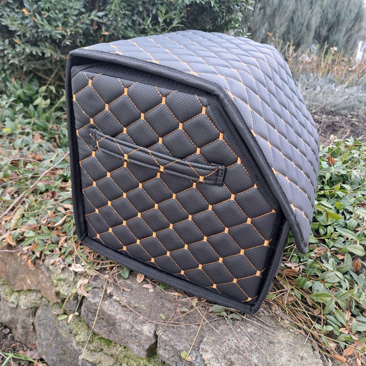 Органайзер автомобильный в багажник с перфорированной эко-кожи S 35x30x30 см Черный (43fe36d8) - фото 3 Органайзер автомобильный в багажник с перфорированной эко-кожи S 35x30x30 см Черный (43fe36d8) - фото 3