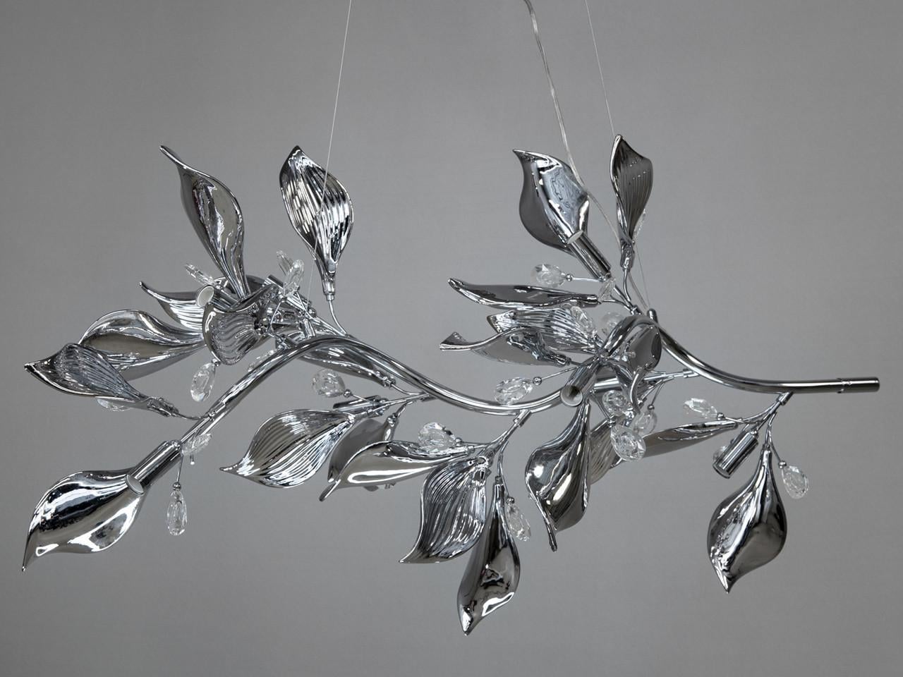 Люстра с фарфоровыми EcoLed эл. на 9 ламп 7229-9PL HR Серебрянный Люстра с фарфоровыми EcoLed эл. на 9 ламп 7229-9PL HR Серебрянный