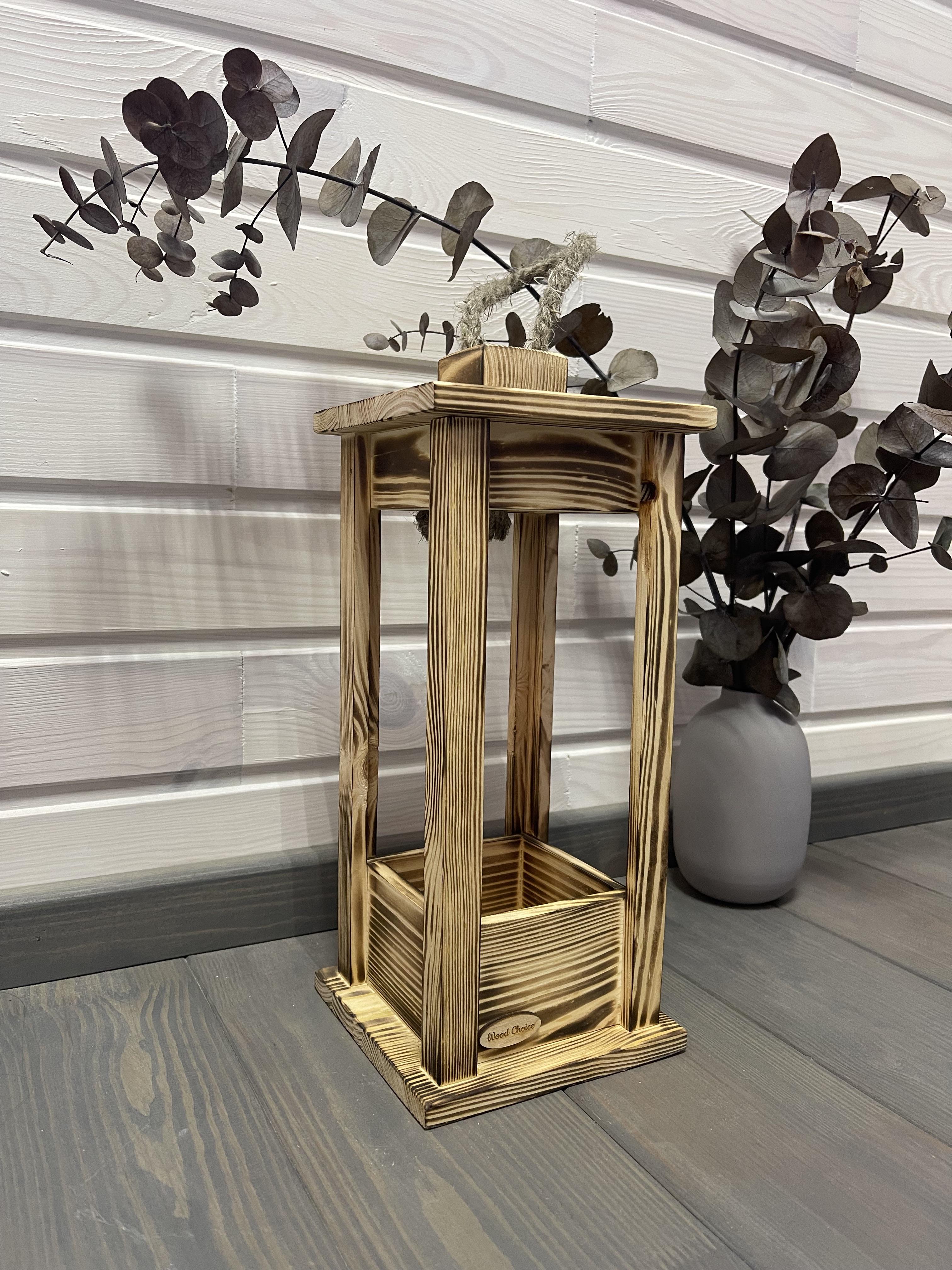 Подсвечник деревянный Wood Choice Фонарь 15х15х35 Угольный - фото 1 Подсвечник деревянный Wood Choice Фонарь 15х15х35 Угольный - фото 1