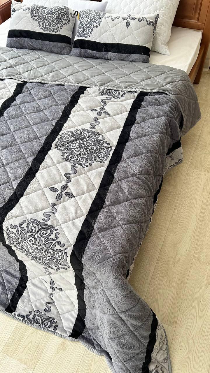 Покривало стьобане 220х240 см Сірий (Д-Мpled+poduska005-02) - фото 8