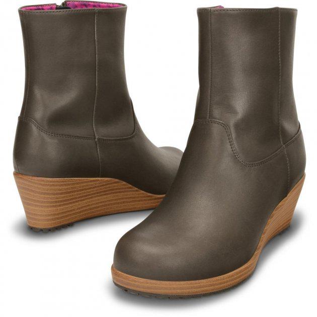 Черевики демісезонні шкіряні Crocs A-Leigh Leather Bootie р. W7,5/EUR 37 (7259206)