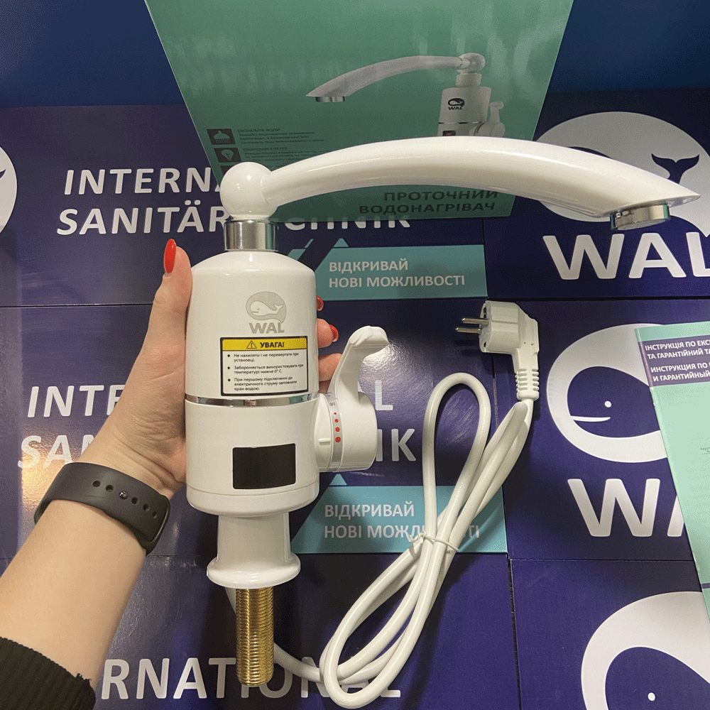 Проточний водонагрівач WAL PULSE1-A501 для раковини 3 кВт - фото 8 Проточний водонагрівач WAL PULSE1-A501 для раковини 3 кВт - фото 8