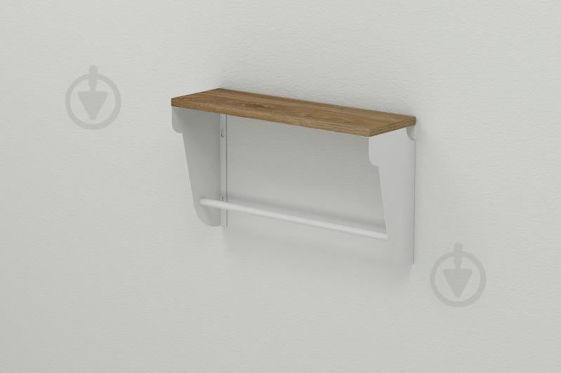 Полка настенная Ferrum-decor Свит 300x700x150 металл Белый ДСП Дуб Таверна 16 мм (SVI0055)