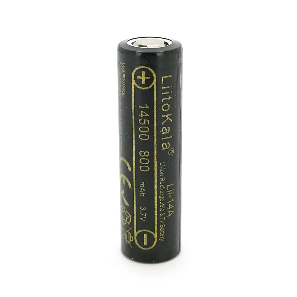 Аккумулятор 14500 Li-Ion Vipow ICR14500 TipTop 800mAh 3,7V Blue (38851)