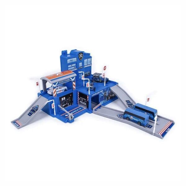Парковка гараж для машинок Jia Yue Toys Полицейский участок Синий (59955)