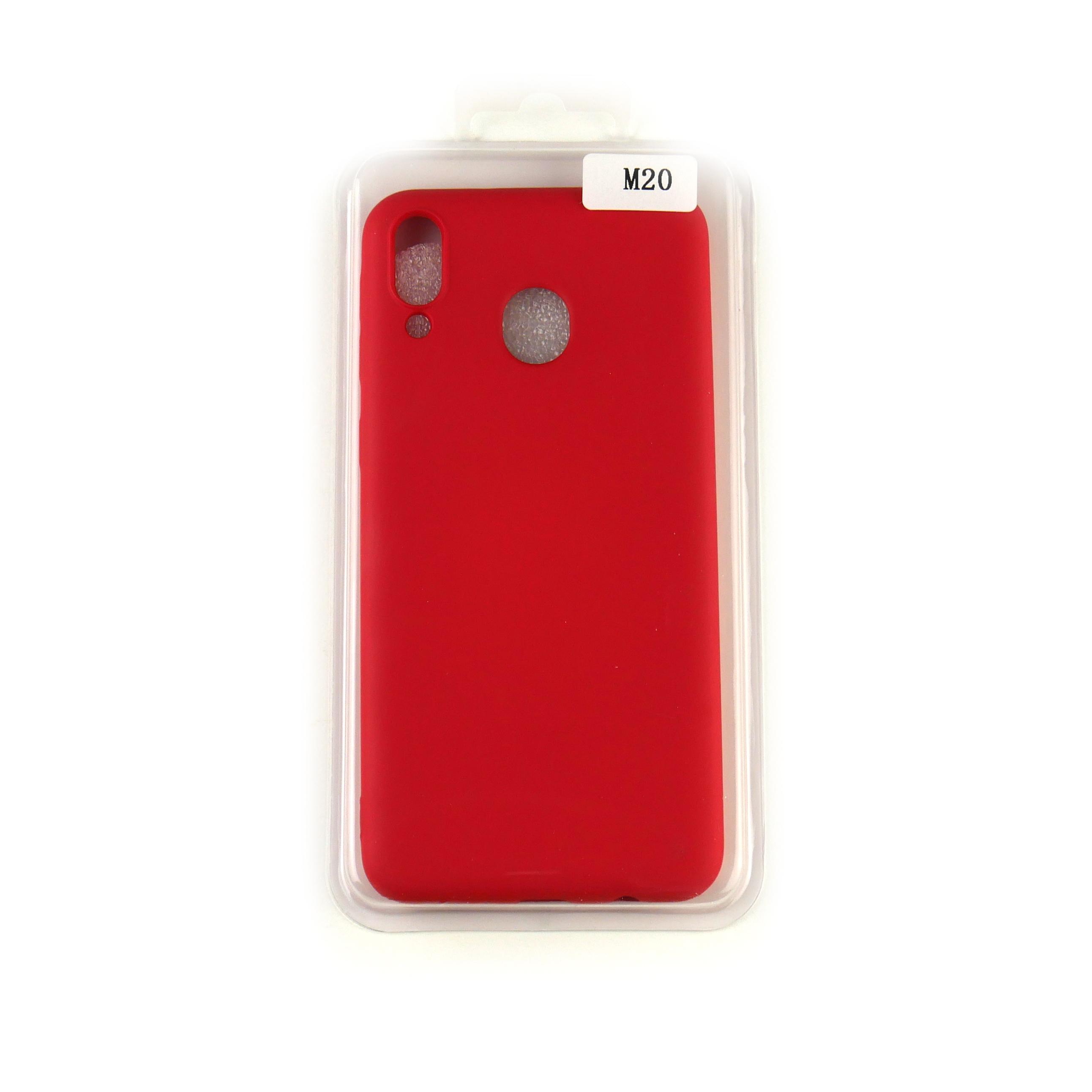Чехол Silicone Case Full Cover Samsung M20 Красный