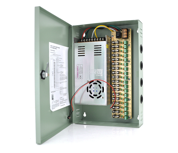 Блок живлення імпульсний для систем відеоспостереження VOLTRONIC 12V-30A/18CH 12V 30A 360W White (12V-30A/18CH)