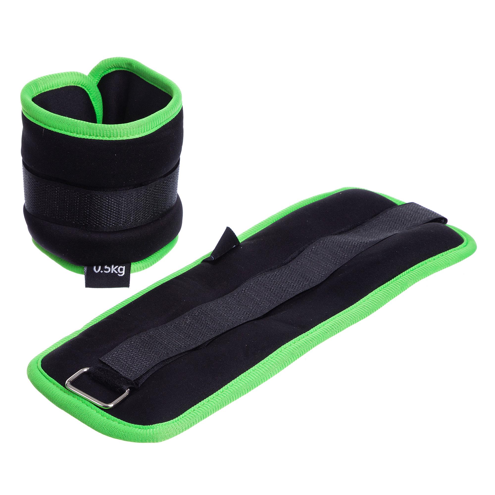 Утяжелители-манжеты для рук и ног SP-Sport FI-1303-1 2x0,5 кг Зеленый с черным (NA001338)