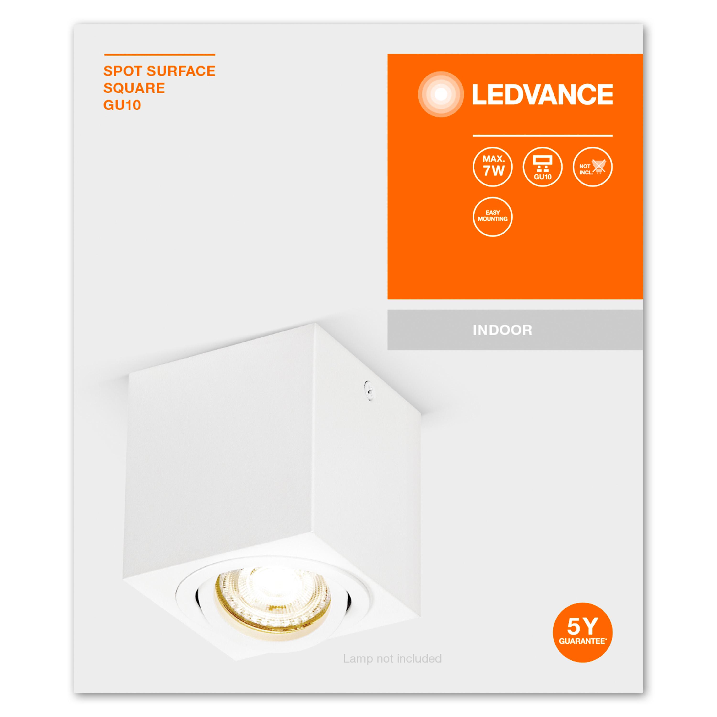 Світильник спотовий Ledvance SURFACE 7 W 220 V GU10 80х95х80 мм (4058075758704) - фото 4