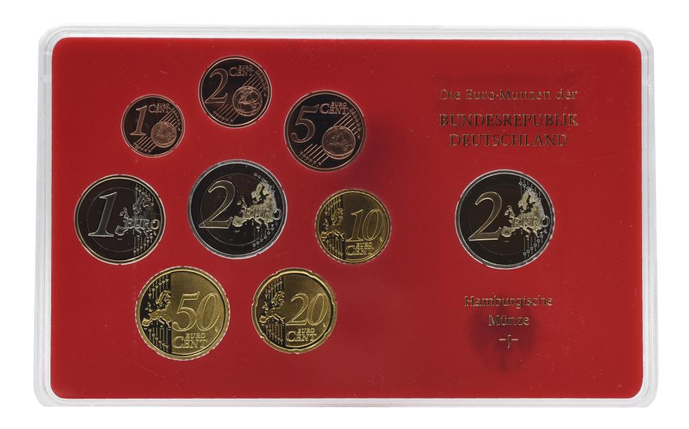 Коллекционные монеты Германия 2011 UNC J 1/2/5/10/20/50 евроцентов 1/2 евро памятная 2 евро (М02927)