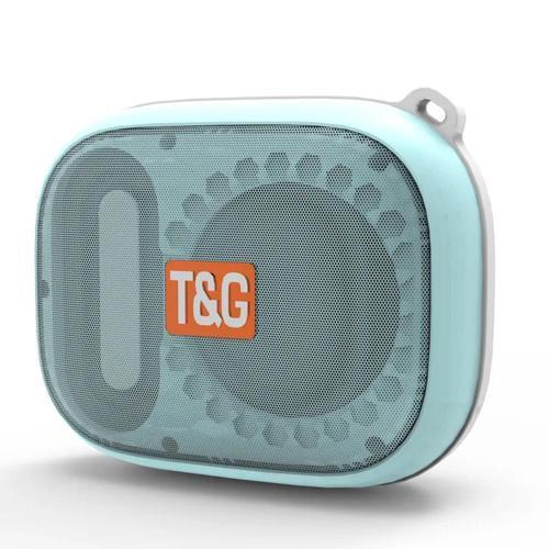 Портативная колонка T&G 394 IPX7 с шнурочком Blue