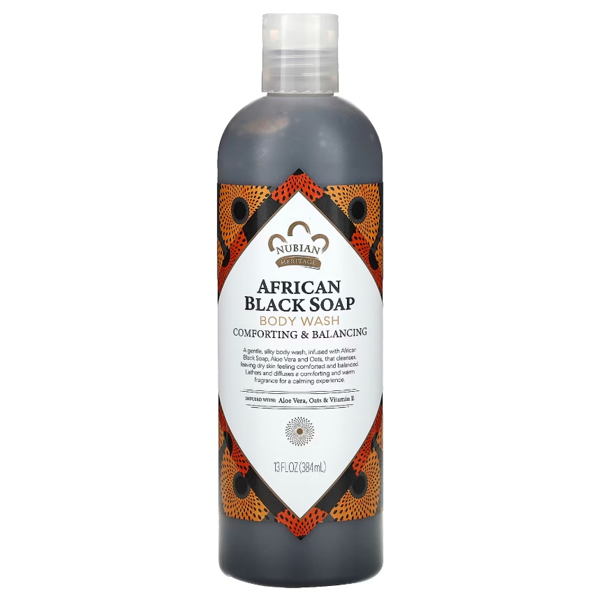 Мыло для тела африканское черное Nubian Heritage African Black Soap 384 мл Мыло для тела африканское черное Nubian Heritage African Black Soap 384 мл