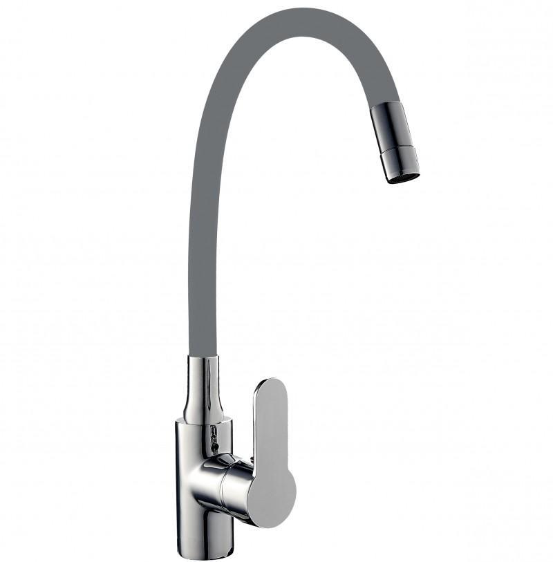 Смеситель для кухни Yoka BZ.ANTONA-GRY reac-20000000116 с гибким изливом Серый (158914)