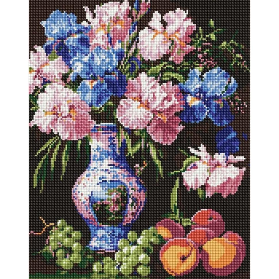 Алмазная мозаика Ideyka Красота ирисов 40x50 см (AMO8123)