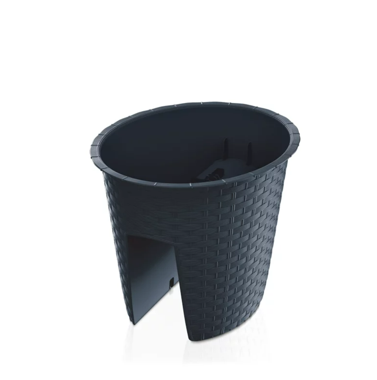 Горшок цветочный Prosperplast Ratolla Railing Oval 30 см Антрацит (DRLB300-S433)