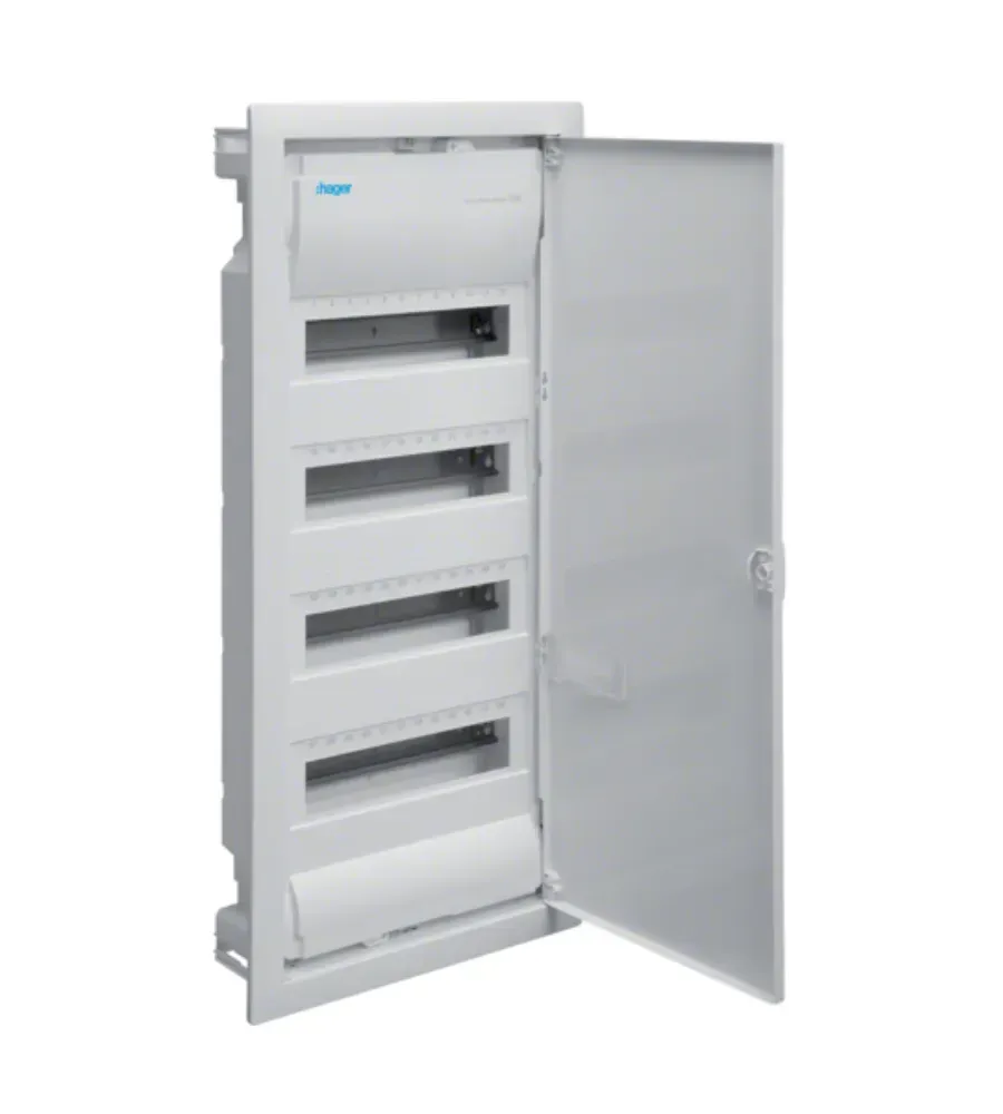 Щит распределительный Hager VU48UA Volta 48/4x12/8 IP30 для врезного монтажа пластик 63A Белый (26798556)