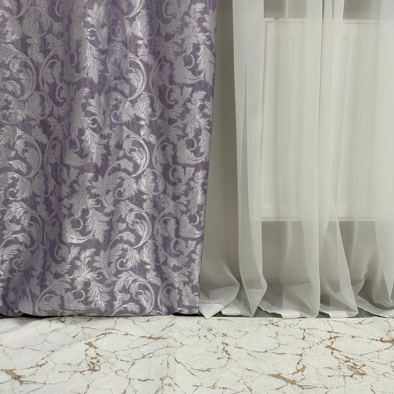 Шторы Севилья жаккардовые 1,5х2,7 м 2 шт. Лиловый (28740529) - фото 7