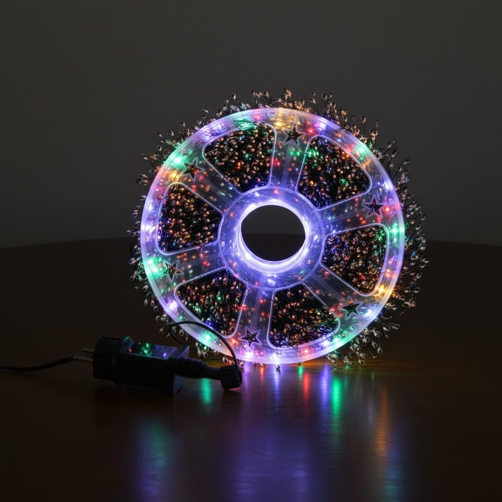 Мережева гірлянда-нитка кімнатна роса хвойна лапа 50 м 1500 LED світлодіодів Зелений/Мультиколір (D1500L50MGML) - фото 6 Мережева гірлянда-нитка кімнатна роса хвойна лапа 50 м 1500 LED світлодіодів Зелений/Мультиколір (D1500L50MGML) - фото 6