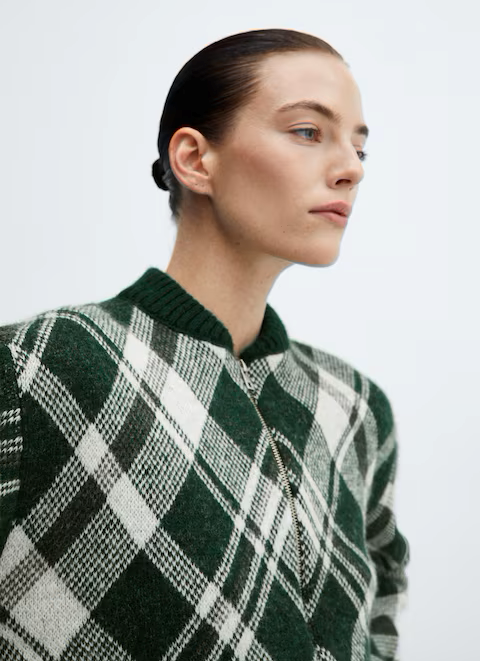 Джемпер жіночий з блискавкою MANGO 67073269 S Зелений - фото 2 Джемпер жіночий з блискавкою MANGO 67073269 S Зелений - фото 2