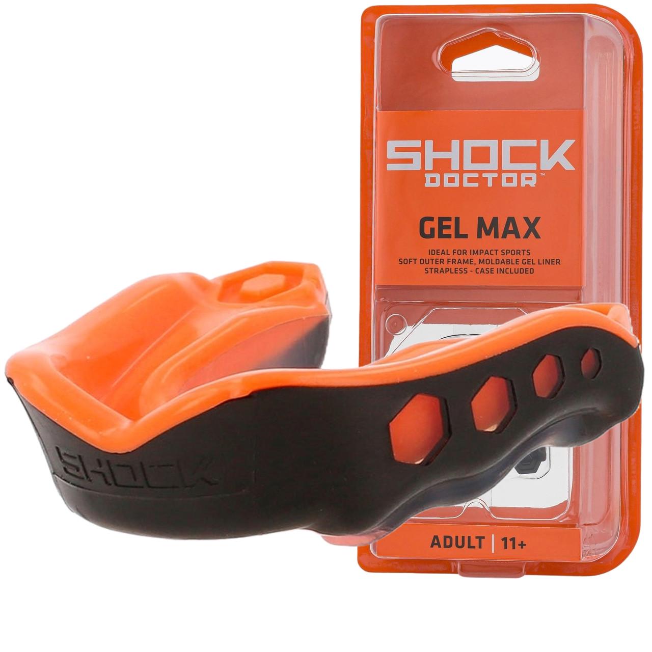 Капа Shock Doctor Gel Max доросла вік 11+ Black/Orange (6230-BK/OR-AD)