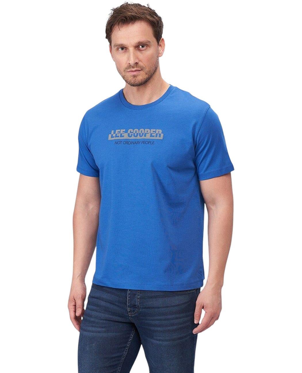 Футболка мужская Lee Cooper 10196398.725 L Синий (4894534364488)
