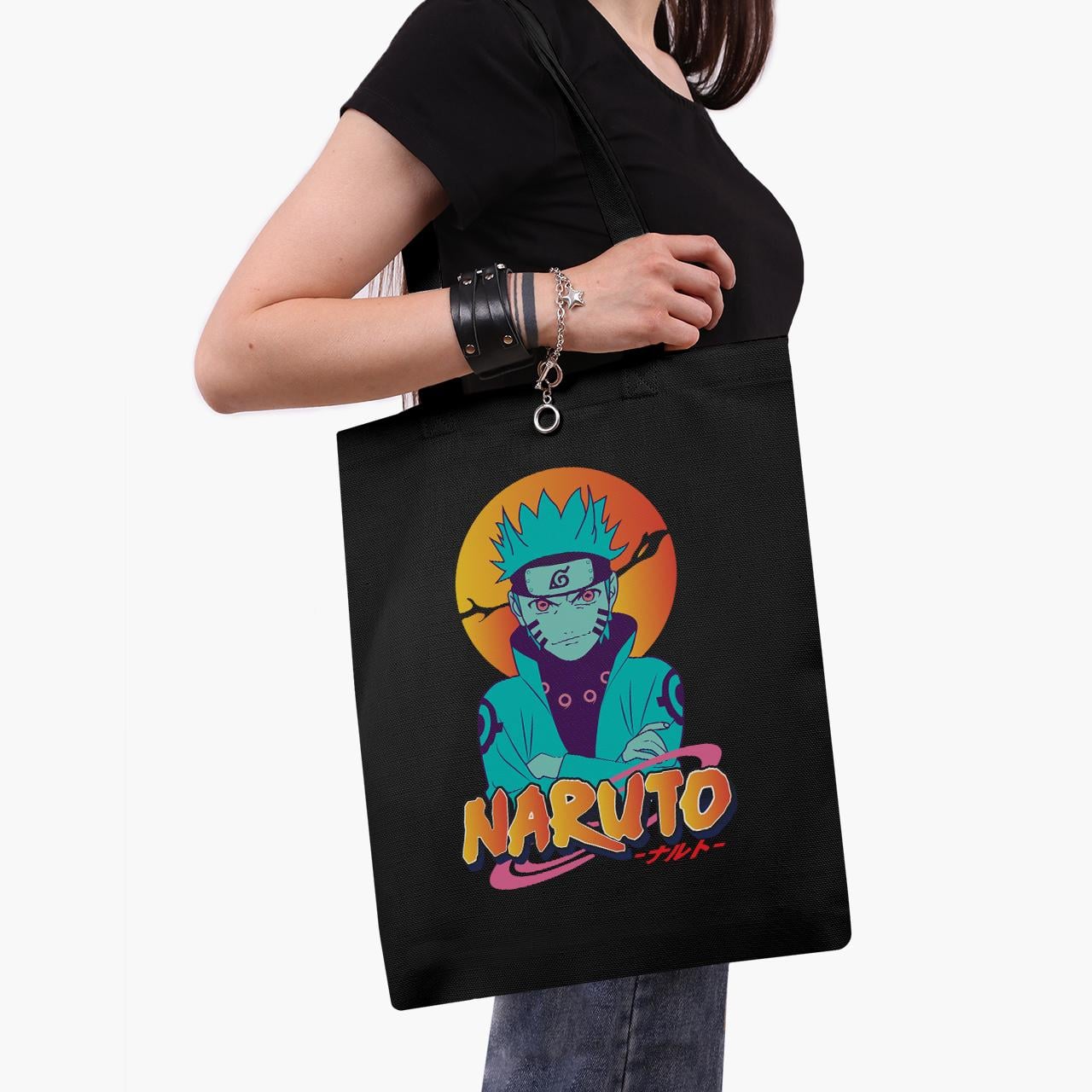 Эко сумка шоппер Naruto Uzumaki 41х35 см Черный (9227-2631-BK)