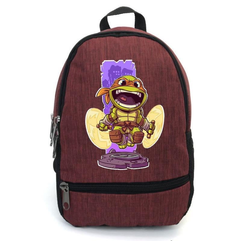 Школьный рюкзак Cappuccino Toys ninja turtle-09 с принтом Черепашки ниндзя 12,5 л Бордовый (1381809923)